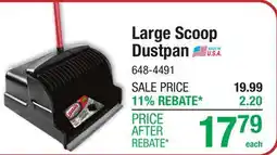 Menards Large Scoop Dustpan offer