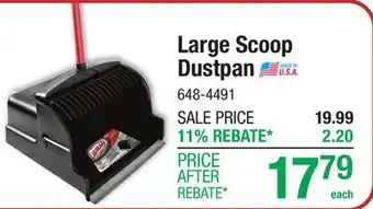Menards Large Scoop Dustpan offer