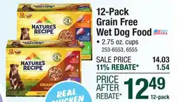 Menards 12-Pack Grain Free Wet Dog Food offer