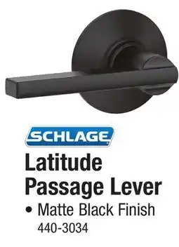 Menards Schlage Latitude Passage Lever offer