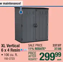 Menards XL Vertical 6 x 4 Resin offer