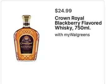 Walgreens Crown Royal Blackberry Flavored Whisky, 750ml offer