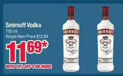 Jewel-Osco Smirnoff Vodka offer