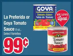 Jewel-Osco La Preferida or Goya Tomato Sauce offer