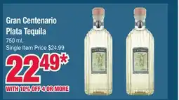 Jewel-Osco Gran Centenario Plata Tequila offer
