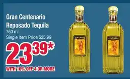 Jewel-Osco Gran Centenario Reposado Tequila offer