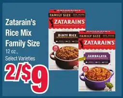 Jewel-Osco Zatarain's Rice Mix Family Size offer