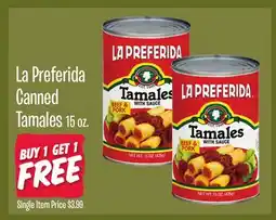 Jewel-Osco La Preferida Canned Tamales offer
