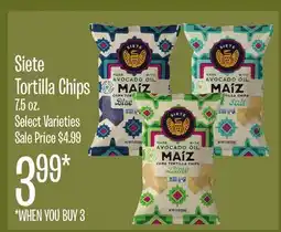 Jewel-Osco Siete Tortilla Chips offer