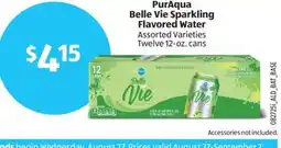Aldi PurAqua Belle Vie Sparkling Flavored Water offer