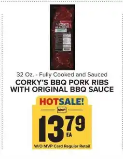 Food Lion Corky's BBQ Pork Ribs with Original BBQ Sauce offer