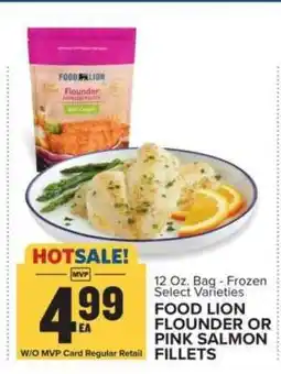 Food Lion FOOD LION FLOUNDER OR PINK SALMON FILLETS offer