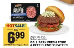 Food Lion BALL PARK FRESH PORK & BEEF BLENDED PATTIES offer