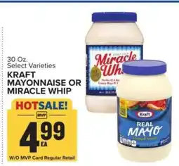 Food Lion Kraft Mayonnaise or Miracle Whip offer
