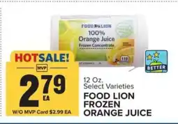 Food Lion FOOD LION FROZEN ORANGE JUICE offer