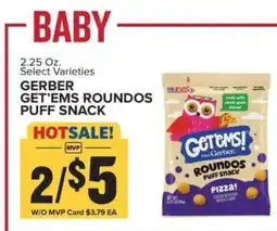 Food Lion GERBER GET’EMS ROUNDOS PUFF SNACK offer