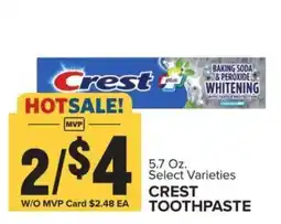 Food Lion Crest Toothpaste offer