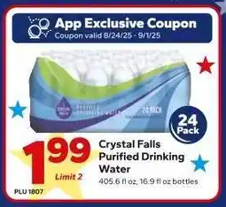 Save a Lot Crystal Falls Purified Drinking Water offer