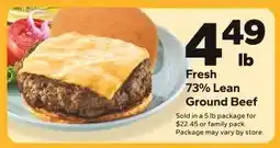 Save a Lot Fresh 73% Lean Ground Beef offer