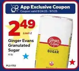 Save a Lot Ginger Evans Granulated Sugar offer