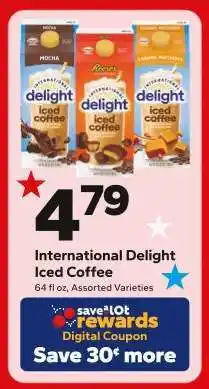 Save a Lot International Delight Iced Coffee offer