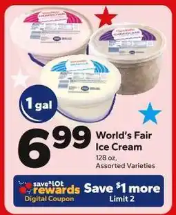 Save a Lot World's Fair Ice Cream offer