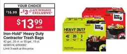 Ace Hardware Iron-Hold Heavy Duty Contractor Trash Bags offer