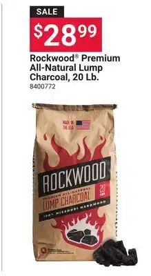 Ace Hardware Rockwood Premium All-Natural Lump Charcoal, 20 Lb offer
