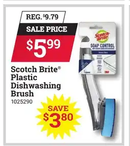 Ace Hardware Scotch Brite Plastic Dishwashing Brush offer
