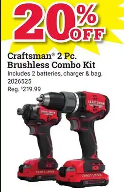 Ace Hardware Craftsman 2 Pc. Brushless Combo Kit offer