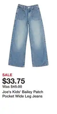 Nordstrom Joe's Kids' Bailey Patch Pocket Wide Leg Jeans offer