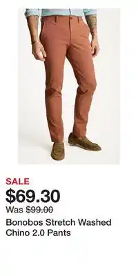Nordstrom Bonobos Stretch Washed Chino 2.0 Pants offer