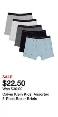Nordstrom Calvin Klein Kids' Assorted 5-Pack Boxer Briefs offer