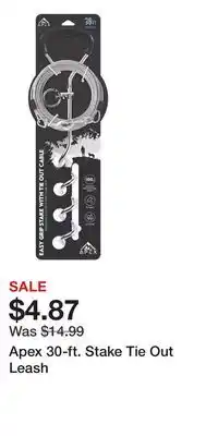 Kohl's Apex 30-ft. Stake Tie Out Leash offer