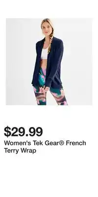 Kohl's Women's Tek Gear French Terry Wrap offer