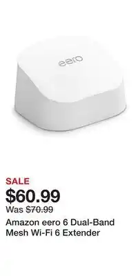 Kohl's Amazon eero 6 Dual-Band Mesh Wi-Fi 6 Extender offer
