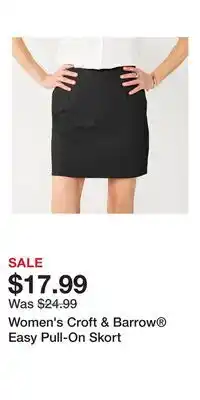 Kohl's Women's Croft & Barrow Easy Pull-On Skort offer