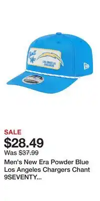 Kohl's Men's New Era Powder Blue Los Angeles Chargers Chant 9SEVENTY Stretch-Snap Hat offer