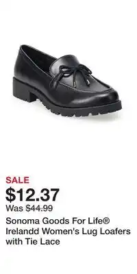 Kohl's Sonoma Goods For Life Irelandd Women's Lug Loafers with Tie Lace offer
