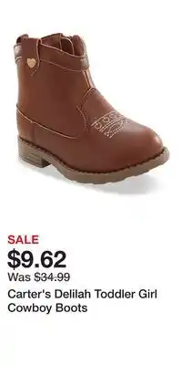 Kohl's Carter's Delilah Toddler Girl Cowboy Boots offer
