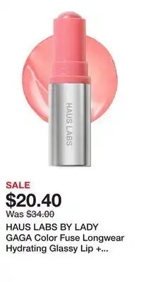 Kohl's HAUS LABS BY LADY GAGA Color Fuse Longwear Hydrating Glassy Lip + Cheek Blush Balm Stic offer