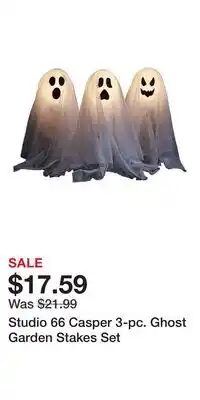 Kohl's Studio 66 Casper 3-pc. Ghost Garden Stakes Set offer