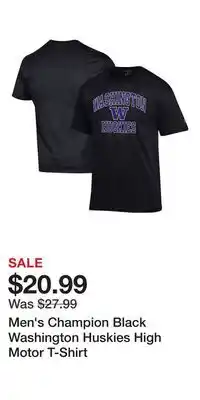 Kohl's Men's Champion Black Washington Huskies High Motor T-Shirt offer