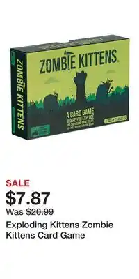 Kohl's Exploding Kittens Zombie Kittens Card Game offer