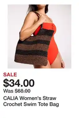 Dick's Sporting Goods CALIA Women's Straw Crochet Swim Tote Bag offer