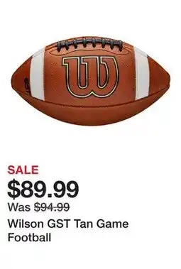 Dick's Sporting Goods Wilson GST Tan Game Football offer