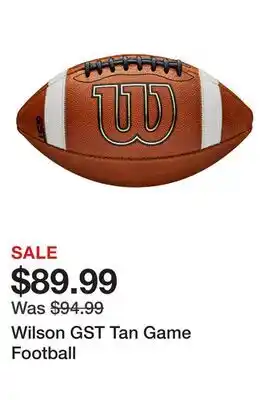 Dick's Sporting Goods Wilson GST Tan Game Football offer