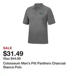 Dick's Sporting Goods Colosseum Men's Pitt Panthers Charcoal Stance Polo offer