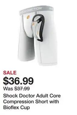 Dick's Sporting Goods Shock Doctor Adult Core Compression Short with Bioflex Cup offer