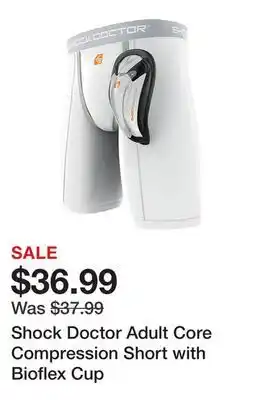Dick's Sporting Goods Shock Doctor Adult Core Compression Short with Bioflex Cup offer